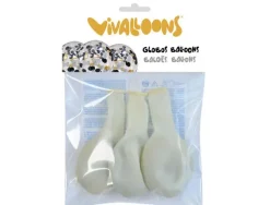 GLOBO 100% LATEX BIODEGRADABLE CRISTAL CONFETTI METALIZADO BOLSA CON SOLAPA DE 3 UNIDADES