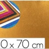 GOMA EVA CON PURPURINA LIDERPAPEL 50X70CM 60G/M2 ESPESOR 2MM NARANJA