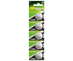 GP LITHIUM PACK DE 5 PILAS LITIO DE BOTON CR2430 3V