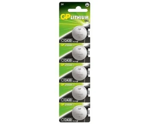 GP LITHIUM PACK DE 5 PILAS LITIO DE BOTON CR2430 3V