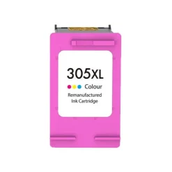 HP 305XL COLOR CARTUCHO DE TINTA REMANUFACTURADO - MUESTRA NIVEL DE TINTA - REEMPLAZA 3YM63AE/3YM60AE