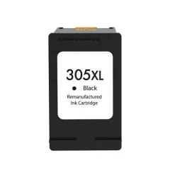 HP 305XL NEGRO CARTUCHO DE TINTA REMANUFACTURADO - MUESTRA NIVEL DE TINTA - REEMPLAZA 3YM62AE/3YM61AE