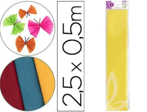 INETA ROLLO CREPE 2.5MX0.50CM AMARILLO 9844503-5 CS24265