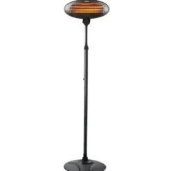 JOCCA CALEFACTOR DE PIE PARA EXTERIOR 2000W - 3 NIVELES DE POTENCIA - CONTROL DE TERMOSTATO - SISTEMA ANTIVUELCO