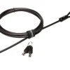 KENSINGTON CANDADO CON LLAVE MICROSAVER 20 - CABEZAL RESISTENTE DE 10MM - TECNOLOGIA HIDDEN PIN - TECNOLOGIA DE BLOQUEO T-BAR - CABLE DE ACERO AL CARBONO - ENGANCHE SUPERIOR - PLATA