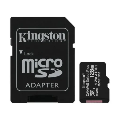 KINGSTON TARJETA MICRO SDXC 128GB CLASE 10 100MB/S CANVAS SELECT PLUS + ADAPTADOR SD