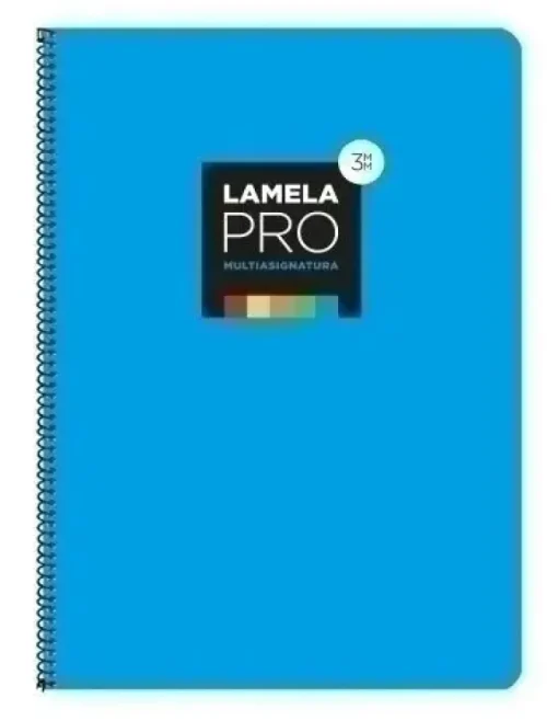 LAMELA BLOC TAPA EXTRA DURA Fº 100H CUADROVIA 3 MM AZUL (5 COLORES EN BANDA)