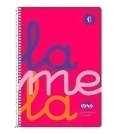 LAMELA CUADERNO TAPA PLASTICO 4º CUARTILLA A5 ROSA 80 HOJAS 4MM CUADROVIA POLIPROPILENO 7CTP004R