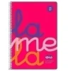 LAMELA CUADERNO TAPA PLASTICO 4º CUARTILLA A5 ROSA 80 HOJAS 2,5MM CUADROVIA POLIPROPILENO 7CTP002R