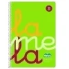 LAMELA CUADERNO TAPA PLASTICO 4º CUARTILLA A5 VERDE 80 HOJAS 3MM CUADROVIA POLIPROPILENO 7CTP003V