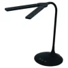 LAMPARA DE OFICINA ARCHIVO 2000 INALAMBRICA RECARGABLE 2 CABEZALES MOVILES LED 6W ABS COLOR NEGRO 180X340X360 MM