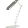 LAMPARA DE OFICINA Q-CONNECT SOBREMESA PROFESIONAL ABS 32 LEDS 10 W INTERRUPTOR SENSOR 3 NIVELES COLOR CROMADO