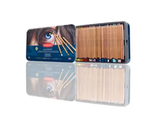 LAPICES DE COLORES DERWENT LIGHTFAST CAJA METALICA 72 UNIDADES COLORES SURTIDOS