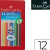 LAPICES DE COLORES FABER CASTELL ACUARELABLE COLOUR GRIP TRIANGULAR CAJA METALICA DE 12 COLORES SURTIDOS
