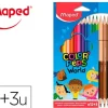 LAPICES DE COLORES MAPED COLOR PEPS WORLD CAJA DE 12 COLORES SURTIDOS + 3 DUO TONOS DE PIEL