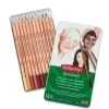 LAPICES DERWENT ACADEMY CAJA METALICA DE 12 PIEZAS ACUARELABLES COLORES PIEL