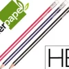 LAPIZ DE GRAFITO CON GOMA LIDERPAPEL TRIANGULAR