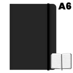 LIBRETA COSIDA CAMPUS UNIVERSITY A6 RAYADO HORIZONTAL NEGRO