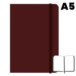 LIBRETA COSIDA CAMPUS UNIVERSITY A5 HOJAS LISAS GRANATE