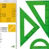 LIDERPAPEL JUEGO DE REGLAS 4 PIEZAS COLOR VERDE CS47479