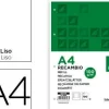 LIDERPAPEL RECAMBIO FOLIO 100H 100GR LISO CON MARGEN CS29106 RA03