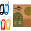LLAVERO PORTAETIQUETAS LIDERPAPEL ECOUSE FABRICADO EN PLASTICO RECICLADO EXPOSITOR DE 100 UNIDADES