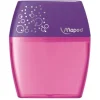MAPED SHAKER SACAPUNTAS CON DEPOSITO DE GRAN CAPACIDAD - 2 AGUJEROS - FORMA ERGONOMICA - COLORES SURTIDOS - CAJA EXPOSITORA DE 20 UDS.
