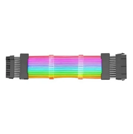 MARS GAMING MCA MCA-24 EXTENSOR DE CABLE ARGB - 16 LEDS PERSONALIZABLES - FIBRA OPTICA ULTRA DENSA - COMPATIBLE CON ASUS AURA SYNC Y MAS - COBRE PURO AWG18 - COLOR VARIOS