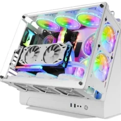 MARS GAMING MCB CAJA PC CUSTOM - CAPACIDAD XL - SOPORTE REFRIGERACION LIQUIDA - ESTRUCTURA MODULAR DOBLE CAMARA - HASTA 10 VENTILADORES - COLOR BLANCO