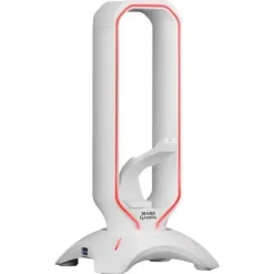 MARS GAMING MHHPRO ACCESORIO 3 EN 1 - SOPORTE AURICULARES - BUNGEE RATON - 2 PUERTOS USB 3.0 - ILUMINACION RGB FLOW 10 MODOS - CONTROL TACTIL - COLOR BLANCO