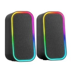 MARS GAMING MS-OM ALTAVOCES - SONIDO ENVOLVENTE 20W - ILUMINACION RGB CONTROLABLE - BLUETOOTH 5.3 Y AUX-IN - COMPATIBILIDAD UNIVERSAL - COLOR NEGRO