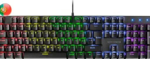 MARS GAMING TECLADO MECANICO RGB MK422 - TECNOLOGIA ANTIPOLVO - EFECTOS DE ILUMINACION RAINBOW - TECLAS ULTRA-RESISTENTES - FUNCIONES MULTIMEDIA Y MODO JUEGO - PR DE 1000HZ - ANTI-GHOSTING AVANZADO -