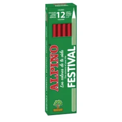 MASATS LAPICES ALPINO UNICOLOR 12 UD ROJO C0131005 MAK649439