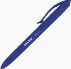 MILAN BOLIGRAFO RETRACTIL P1 TOUCH AZUL BOTON ATRAS
