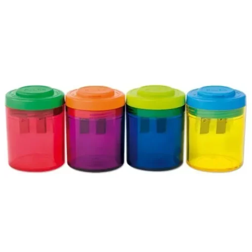 MILAN COLLECTION SACAPUNTAS CON DEPOSITO - USO ESTANDAR Y MAXI - CUCHILLA DE ACERO - COLORES SURTIDOS