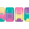 MILAN COMPACT SUNSET USO ESTANDAR Y MAXI - CUCHILLA DE ACERO - GOMA DE BORRAR - CUCHILLA DE SEGURIDAD - COLORES SURTIDO