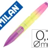 MILAN COMPACT SUNSET EXPOSITOR DE 20 PORTAMINAS - MINA 0.7MM 2B GRAFITO - GOMA MILAN EXTRA GRANDE - COLORES SURTIDOS