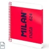 MILAN CUADERNO A5 ESPIRAL TAPA DURA 80H LISAS MILAN NATA