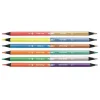 MILAN PACK DE 6 LAPICES BICOLORES TRIANGULARES - MINA DE 2.9MM - FORMA ERGONOMICA - RESISTENTE A LA ROTURA - COLORES FLUO Y METALIZADOS