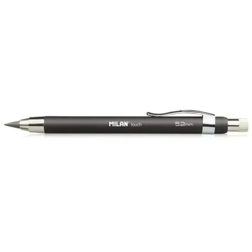 MILAN PORTAMINAS PROFESIONAL CON AFILAMINAS - MINA 5.2MM - ALTA CALIDAD - DISEÑO Y FUNCIONALIDAD - COLOR NEGRO