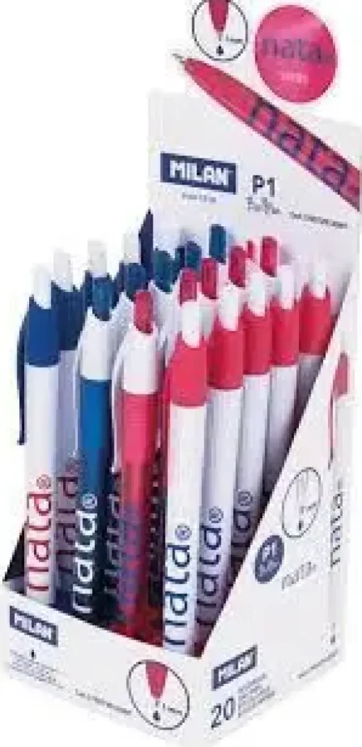 MILANBOLIGRAFO MILAN P1 RETRACTIL 1 MM TINTA AZUL SERIE NATA 624 SINCE 1918