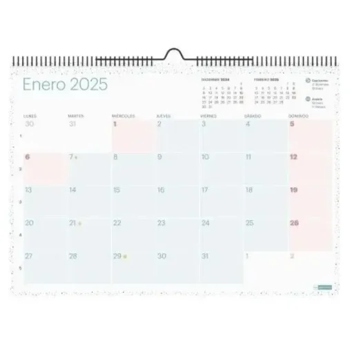 MIQUEELRIUS CALENDARIO (2025) MIQUELRIUS PARED TRENDS LOVELY MENSUAL PARA ESCRIBIR A3 420X296