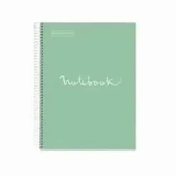 MIQUEL RIUS NOTEBOOK A-4 TAPA EXTRA DURA CUADRO 5X5MM 120H 90GR EMOTION MENTA 46685