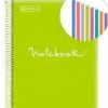 MIQUEL RIUS NOTEBOOK A-4 TAPA PLASTICO CUADRO 5X5MM 160H 90GR EMOTION LIMA 460082