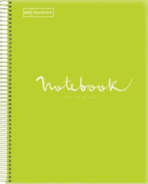 MIQUEL RIUS NOTEBOOK A-5 TAPA PLASTICO 120H 90GR EMOTION LIMA MR46106