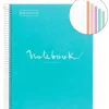 MIQUEL RIUS NOTEBOOK A-4 TAPA EXTRA DURA CUADRO 5X5MM 120H 90GR EMOTION AZUL CIELO 46064