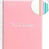 MIQUEL RIUS NOTEBOOK A-4 TAPA PLASTICO CUADRO 5X5MM 120H 90GR EMOTION ROSA MR46074