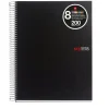 MIQUEL RIUS NOTEBOOK8 CUADERNO DE ESPIRAL FORMATO A5 - 200 HOJAS DE 70 GR MICROPERFORADAS CON 4 TALADROS - CUBIERTAS DE POLIPROPILENO - CUADRICULA 5X5 - COLOR NEGRO