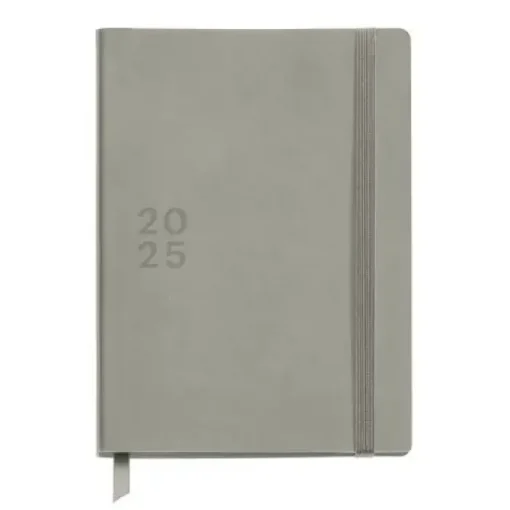 MIQUELRIUS AGENDA ANUAL (2025) MIQUELRIUS TRENDS BACK TO BASICS COSIDA TAPA SIMIL PIEL CON GOMA PLUS 155X213 D/P GRIS
