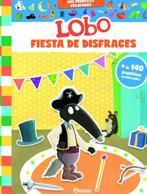 MIS PRIMERAS PEGATINAS - LOBO - FIESTA DE DISFRACES.
